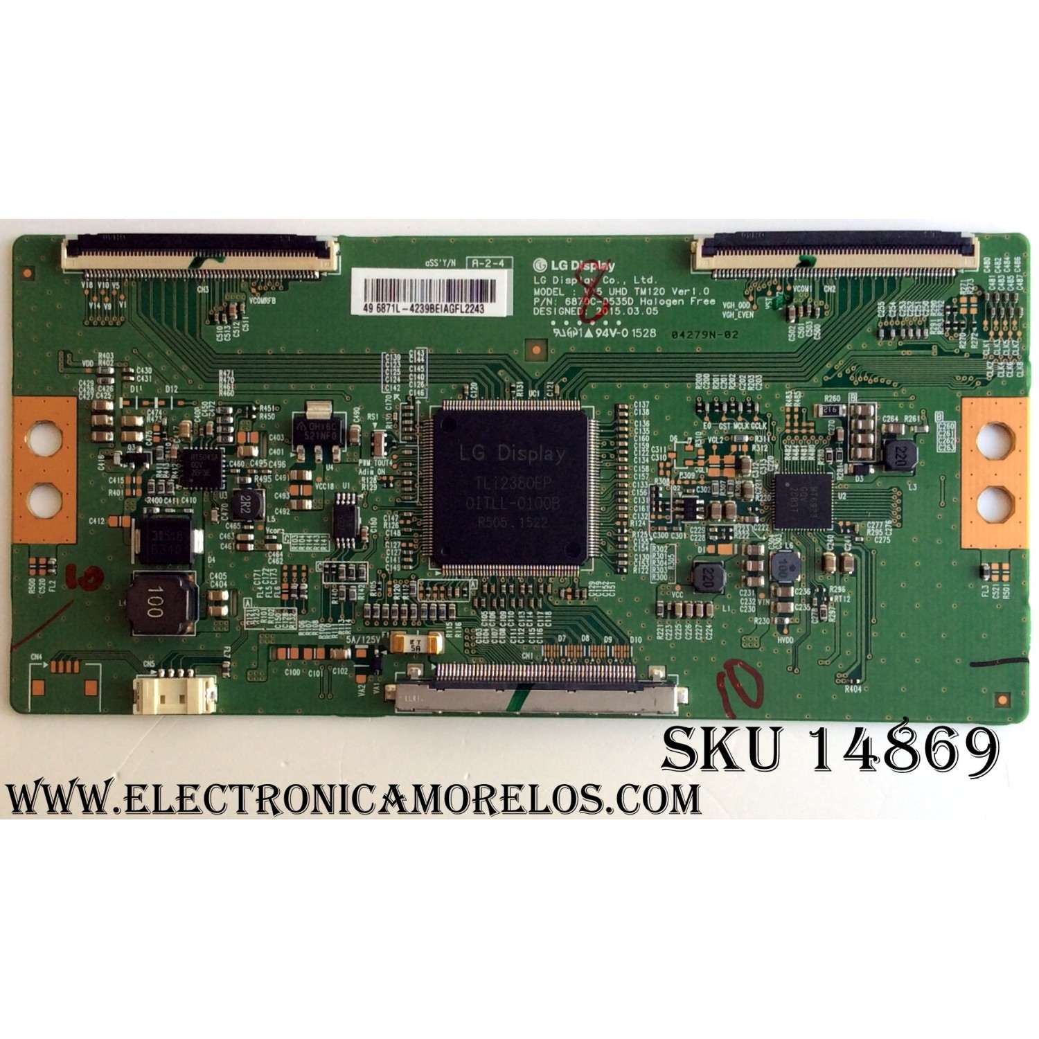 T-CON / LG 4239B / 6871L-4239B / 6870C-0535D / PANEL NC490DGE-SADP2 / MODELO 49UF6400-UA BUSYLOR	